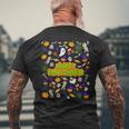 ハッピーハロウィンのレトロな怖いかわいい不気味なギフト メンズTシャツ バックプリント 高齢者への贈り物