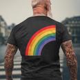 ハーフレインボー Roygbiv カラフルラッキーレインボー メンズTシャツ バックプリント 高齢者への贈り物