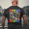 バイラルイタリアンブレインロットミーム-イタリアンブレインロット。 メンズTシャツ バックプリント 高齢者への贈り物