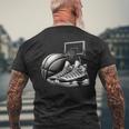 バスケットボール選手の夢 スニーカー ボール スラムダンク メンズTシャツ バックプリント 高齢者への贈り物