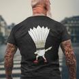 バドミントン ダビングシャトルコック バーディーボーイ バドミントン メンズTシャツ バックプリント 高齢者への贈り物