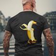 バナナアヒル。おかしいから人形の動物 メンズTシャツ バックプリント 高齢者への贈り物