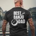 バンジョーパパ バンジョーインストラクター カントリーミュージック 父の日 メンズTシャツ バックプリント 高齢者への贈り物