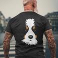 バーニーズマウンテンドッグの子犬 メンズTシャツ バックプリント 高齢者への贈り物