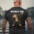 パパ・ゴリラ猿 チンパンジー 動物 かわいい猿 ギフト メンズTシャツ バックプリント 高齢者への贈り物