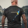 パラオ国旗 パラオ地図 メンズTシャツ バックプリント 高齢者への贈り物