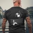 パンダ ベア レスラー レスリング グラップリング メンズTシャツ バックプリント 高齢者への贈り物