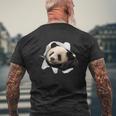 パンダ 面白いtシャツ メンズ 動物 グッズ おもしろ 面白い 服 ネタ 動物 珍獣 熊猫 メンズTシャツ バックプリント 高齢者への贈り物