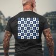 ヒョウタンツギ 和柄市松模様 Ctezuka Productions メンズTシャツ バックプリント 高齢者への贈り物