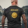 ビットコインシャツ ビットコインロゴ 暗号シャツ 暗号ギフト ビットコイン メンズTシャツ バックプリント 高齢者への贈り物