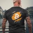 ビットコインプランbの時間です メンズTシャツ バックプリント 高齢者への贈り物