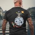 ビットコイン・ザ・ムーン・クリプト メンズTシャツ バックプリント 高齢者への贈り物