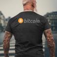ビットコイン暗号通貨 暗号通貨 ビットコイン メンズTシャツ バックプリント 高齢者への贈り物