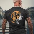 ビーグル子犬ビーグル狩猟犬かわいい犬イングリッシュビーグル メンズTシャツ バックプリント 高齢者への贈り物