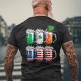 ビール聖パトリックデー メンズ アイルランドのアメリカ国旗 ドリンクマグ メンズTシャツ バックプリント 高齢者への贈り物