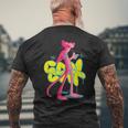 ピンクパンサー クールな猫 グラフィティ チョークアート メンズTシャツ バックプリント 高齢者への贈り物