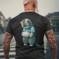 ファニー ファット キャット 子猫 アート デザイン 猫 飼い主 ペット愛好家 ギフト メンズTシャツ バックプリント 高齢者への贈り物