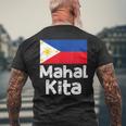 フィリピン国旗 Mahal Kita I Love You タガログ語 ピノイ フィリピン語 メンズTシャツ バックプリント 高齢者への贈り物