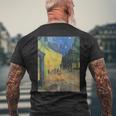 フィンセントファンゴッホの夜のカフェテラス メンズTシャツ バックプリント 高齢者への贈り物