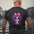 フェアリースケルトン 死者の日 Dia De Los Muertos ハロウィン メンズTシャツ バックプリント 高齢者への贈り物