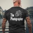 フォトカメラ カメラマン メンズTシャツ バックプリント 高齢者への贈り物