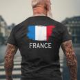 フランス 国 フランス国旗 メンズ レディース キッズ フランス メンズTシャツ バックプリント 高齢者への贈り物