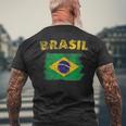 ブラジルの国旗 Brasil メンズTシャツ バックプリント 高齢者への贈り物