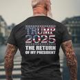 プロトランプシャツ2024 大統領トランプの帰還 2025 メンズTシャツ バックプリント 高齢者への贈り物