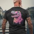 ヘアリー T-Rex パステルゴス ティラノサウルス 恐竜 サングラス メンズTシャツ バックプリント 高齢者への贈り物