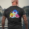 ベイビーシャーク・パパとママとサメなぞく・プレゼント・キッズ・メンズ・ウーマン家族系 メンズTシャツ バックプリント 高齢者への贈り物