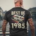 ベスト・オブ1985、オーディオ・カセット、40歳の誕生日、40歳 メンズTシャツ バックプリント 高齢者への贈り物