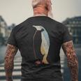 ペンギン レトロスタイル ビンテージ メンズTシャツ バックプリント 高齢者への贈り物