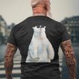 ホッキョクグマ サングラス 動物愛好家 動物飼育係 動物学者 メンズTシャツ バックプリント 高齢者への贈り物