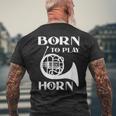ホルン クラシックオーケストラ ホルニスト フレンチホルン 吹奏楽 メンズTシャツ バックプリント 高齢者への贈り物