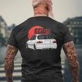 ホワイトハッチシビック Eg6-クラシック Jdm メンズTシャツ バックプリント 高齢者への贈り物
