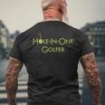 ホールインワンゴルファー グラフィックデザイン ホールインワンゴルフ記念品 Hole In One Golfer メンズTシャツ バックプリント 高齢者への贈り物