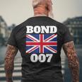 ボンドユニオンフラッグ 007 レトロシャツ メンズTシャツ バックプリント 高齢者への贈り物