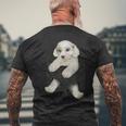 ポケットに入った面白いcavachon Dog Cavachon Dog好きのための メンズTシャツ バックプリント 高齢者への贈り物