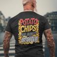 ポテトチップスは常に答えです スナック愛好家 ポテトチップス メンズTシャツ バックプリント 高齢者への贈り物