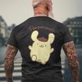 ポムポムプリン ジャンプ ダークカラー メンズTシャツ バックプリント 高齢者への贈り物