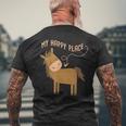 マイハッピープレイス I 馬好き I 乗馬 I 馬術用の馬 メンズTシャツ バックプリント 高齢者への贈り物