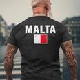マルタ マルチーズ ティーフラッグ お土産ギフト メンズTシャツ バックプリント 高齢者への贈り物