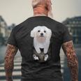 マルチーズ マルタ犬 マルタ語 メンズTシャツ バックプリント 高齢者への贈り物