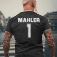 マーラー第1番 交響曲 面白い スポーツ オーケストラ 音楽 メンズTシャツ バックプリント 高齢者への贈り物