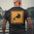 ミニマリストシーシュポス神話 ギリシャ神話 古代ギリシャ美術 メンズTシャツ バックプリント 高齢者への贈り物