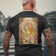 ミュシャ ゾディアック アールヌーボー アルフォンス。 メンズTシャツ バックプリント 高齢者への贈り物