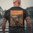 ムンクの叫び【世界の名画】エドヴァルド・ムンク Edvard Munch 美術館アート メンズTシャツ バックプリント 高齢者への贈り物