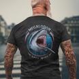 メガロドンジャイアントシャーク メンズTシャツ バックプリント 高齢者への贈り物