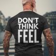 モチベーションを高める引用tシャツ Don't Think Feel インスピレーション メンズTシャツ バックプリント 高齢者への贈り物