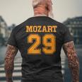 モーツァルト29交響曲面白いスポーツ Mozart 29 メンズTシャツ バックプリント 高齢者への贈り物